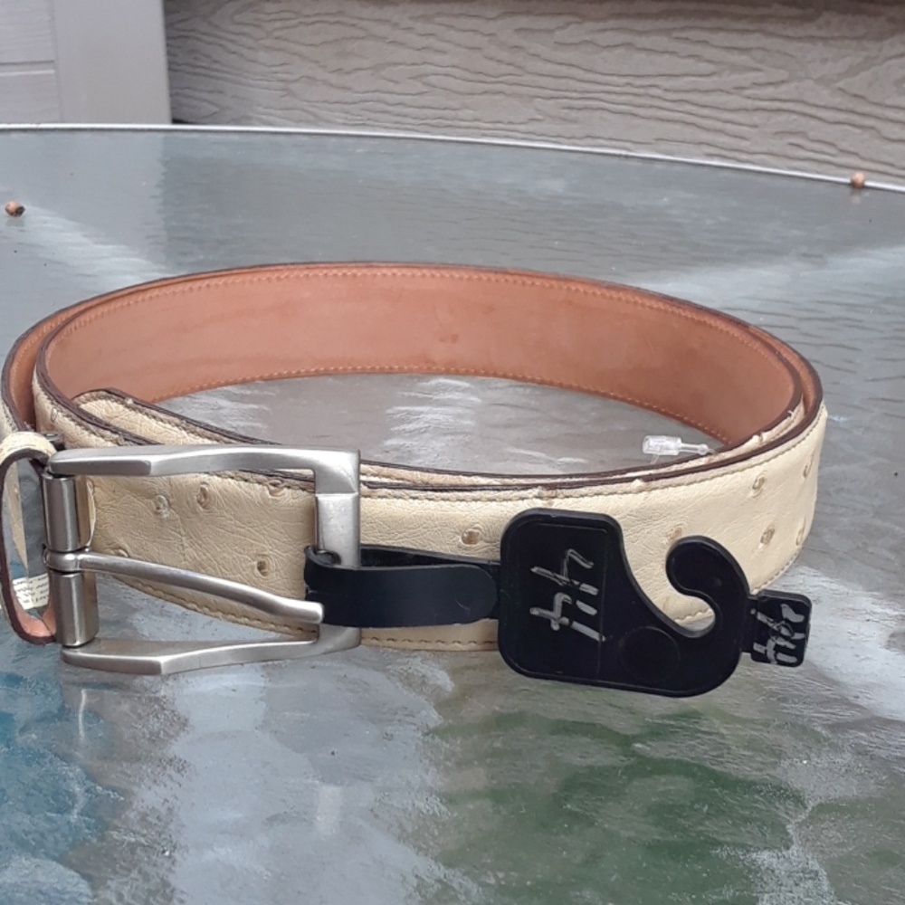Martin Dingman Ostrich Belt NEW